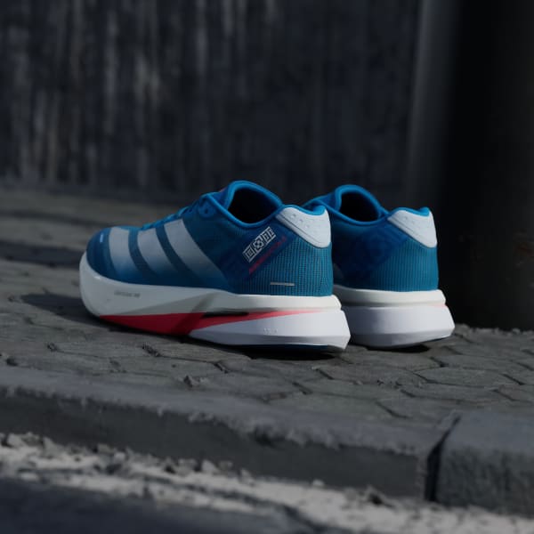 Sizing Adidas Adizero Boston 13 跑鞋 太陽藍/銀色金屬/深太陽藍 JR4868