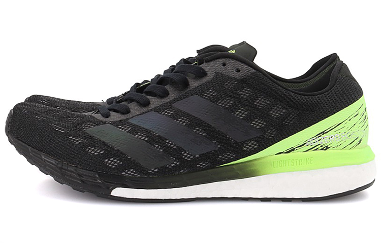Shop adidas Adizero Boston 9 減震防滑 低筒 跑步鞋 男款 黑綠