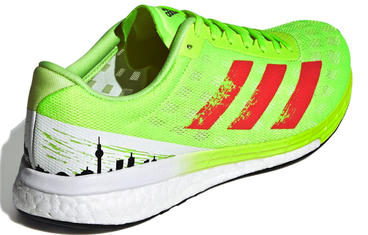 Shop adidas Adizero Boston 9 低筒 跑步鞋 男款 綠紅白