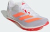 Shop 아디다스 아디제로 디스턴스스타 중거리 러닝화 클라우드 화이트/루시드 오렌지/루시드 레드 JQ0627