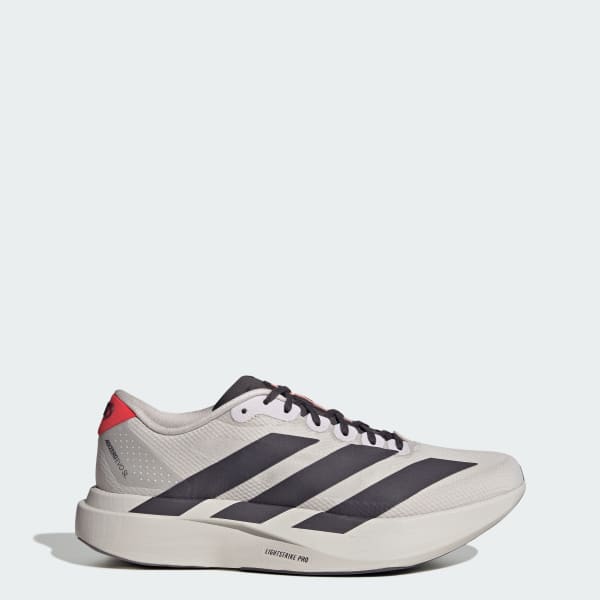 adidas Adizero EVO SL Audi Running Shoes Chalk Pearl/Utility Black/Hi-Res Red KJ3670
