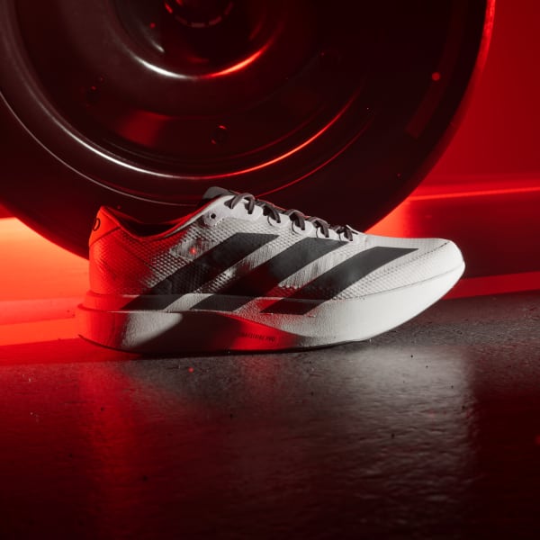 Lookbook adidas Adizero EVO SL Audi Running Shoes Chalk Pearl/Utility Black/Hi-Res Red KJ3670