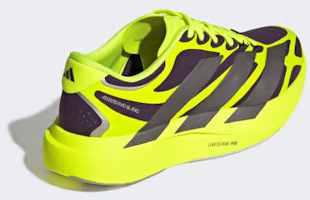 Details for adidas Adizero EVO SL EXO 輕量跑鞋 極光梅紅/金屬鐵灰/太陽能黃 KI4772