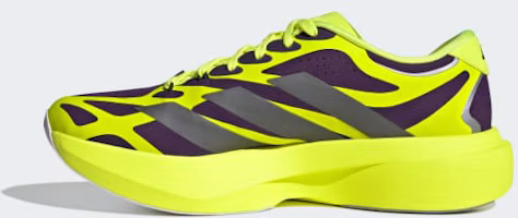Sizing adidas Adizero EVO SL EXO 輕量跑鞋 極光梅紅/金屬鐵灰/太陽能黃 KI4772