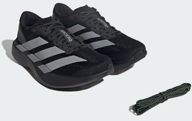 아디다스 아디제로 EVO SL 러닝화 코어 블랙/실버 메탈릭/시그널 그린 KJ1365 1