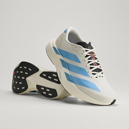 adidas Adizero EVO SL Running Shoes Off White/Light Blue/Bright Red KI1492