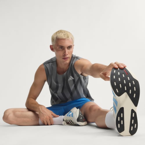 Sizing adidas Adizero EVO SL Chaussures Running Blanc Cassé/Bleu Clair/Rouge Vif KI1492