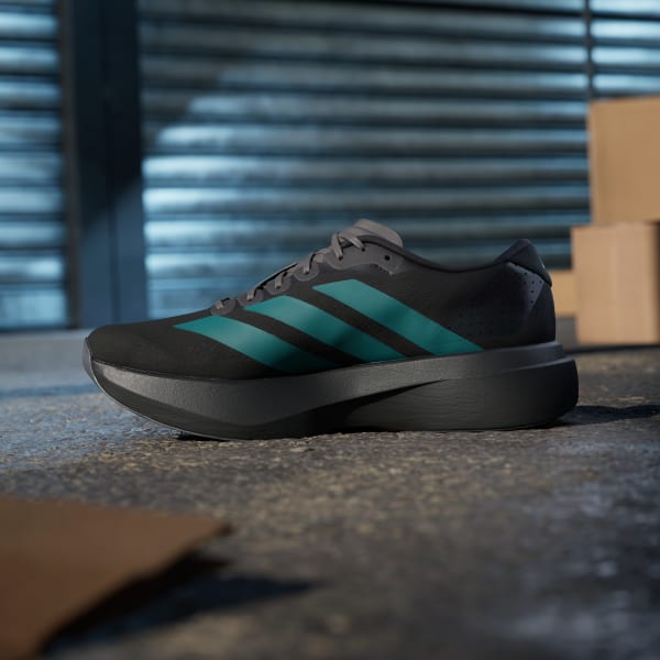 Cheap 阿迪达斯 adizero EVO SL 黑色/纯蓝绿色/灰色四代鞋 JS4488