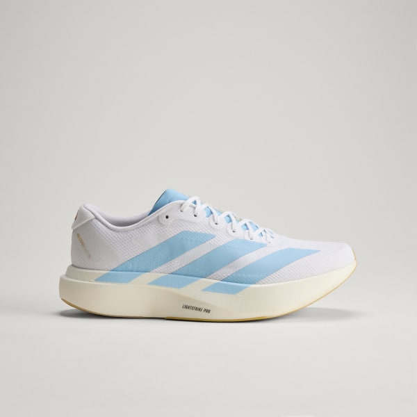 Shop adidas Adizero EVO SL Woven Bianco Cloud/Blu Chiaro/Oro Opaco JQ4527