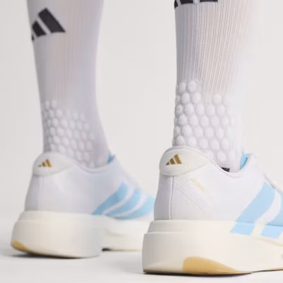 adidas Adizero EVO SL Woven Bianco Cloud/Blu Chiaro/Oro Opaco JQ4527 Cheap adidas Adizero EVO SL Woven Bianco Cloud/Blu Chiaro/Oro Opaco JQ4527