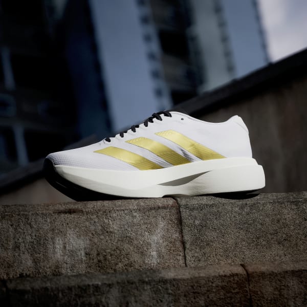 Sizing adidas Adizero EVO SL Woven Cloud White/Matte Gold/Core Black JQ4441