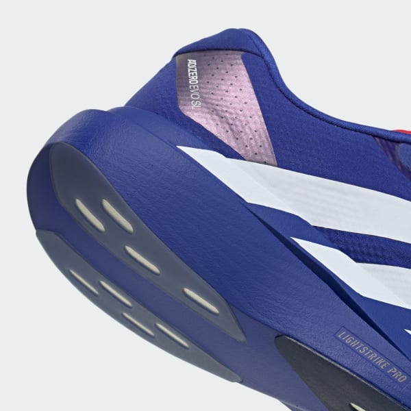 Cheap adidas Adizero EVO SL Woven Running Shoes Lucid Blue/Pure Ruby/Cloud White KK3680