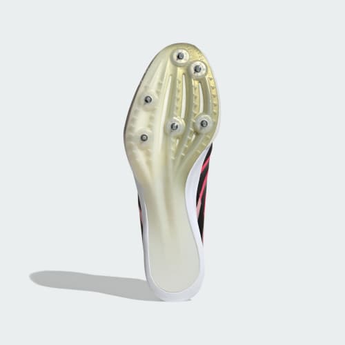 Lookbook 阿迪达斯 Adizero Finesse 短跑鞋 太阳能橙/黑色/金属金 KJ7102