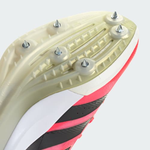 Cheap 阿迪达斯 Adizero Finesse 短跑鞋 太阳能橙/黑色/金属金 KJ7102