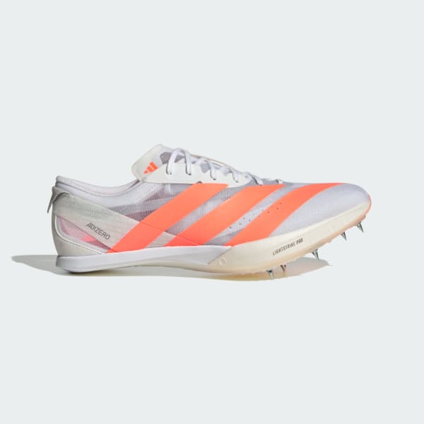 Adidas Adizero Finesse Sprinting Shoes Cloud White/Lucid Orange/Lucid Red JQ5932