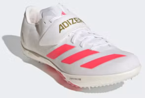 Shop adidas Adizero HJ 高跳田徑鞋 白色/黑色/金屬金 KJ9544