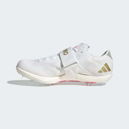 Details for adidas Adizero HJ 高跳田徑鞋 白色/黑色/金屬金 KJ9544