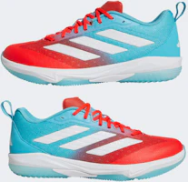 Sizing Adidas Adizero Impact Sepatu Turf - Cyan/Putih/Merah Cerah JR7829