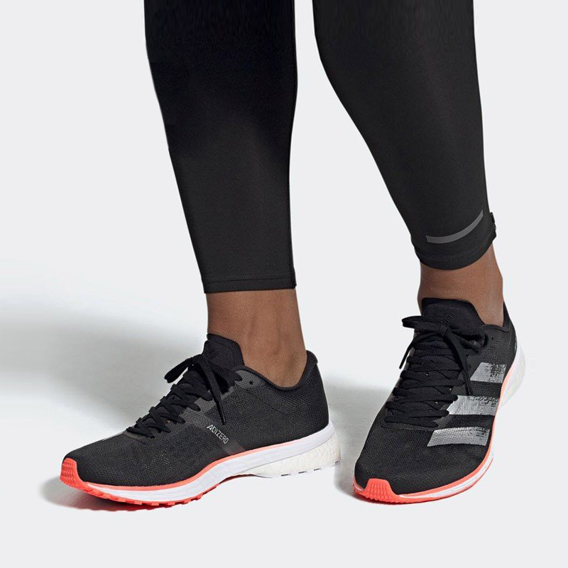 Sizing adidas Adizero Japan 5 寬楦 低幫 跑步鞋 男款 黑橙