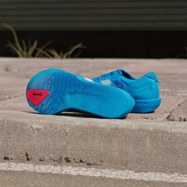 Shop Adidas Adizero Japan 9 跑鞋 銀色金屬/銀色金屬/亮紅色 JQ1683