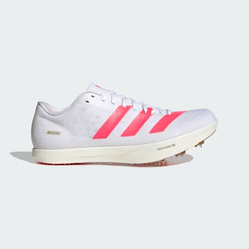 adidas Adizero Long Jump Track and Field Shoes Cloud White/Core Black/Gold Metallic KJ9535