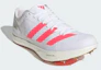 Shop adidas Adizero 跳遠釘鞋 雲白/核心黑/金屬金 田徑鞋 KJ9535