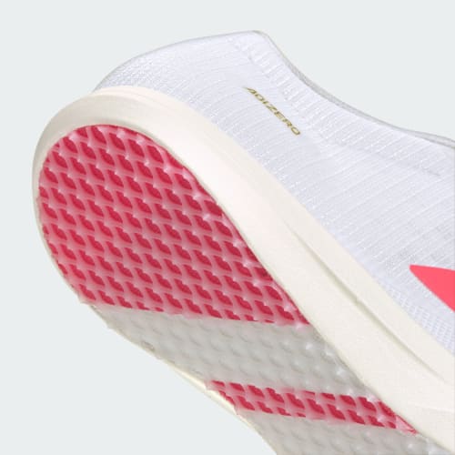 Sizing adidas Adizero 跳遠釘鞋 雲白/核心黑/金屬金 田徑鞋 KJ9535