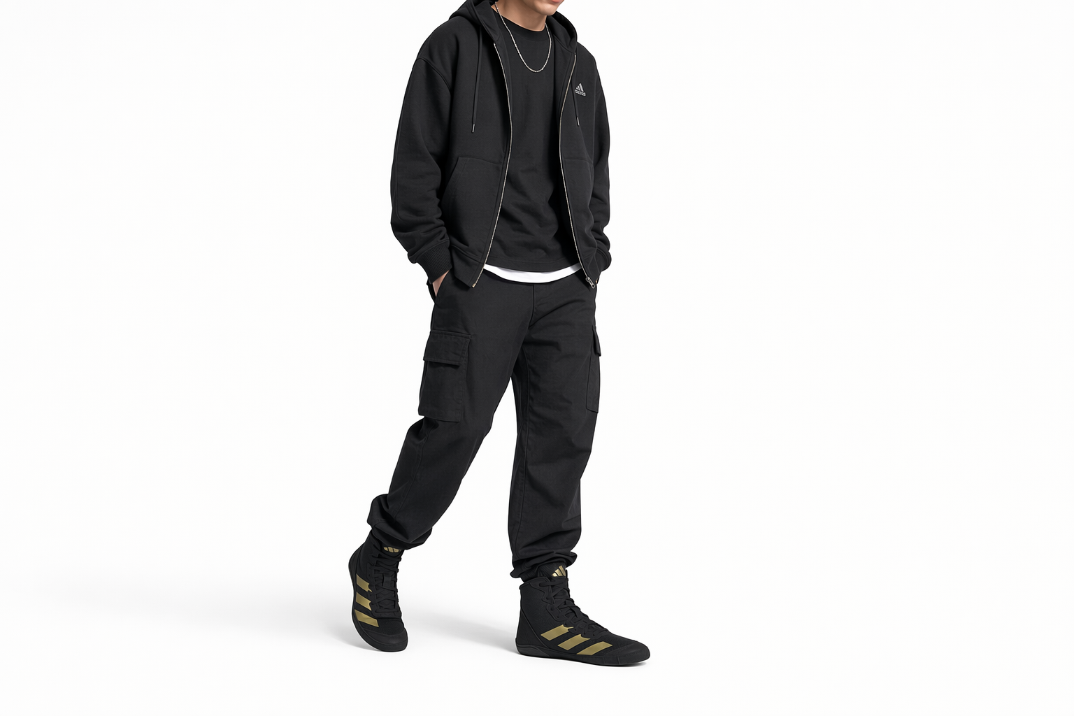 Order Adidas Adizero Mat Wizard 6 摔角鞋 黑金白 IE3207
