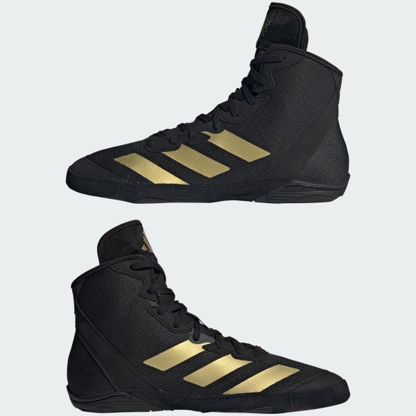 Cheap Adidas Adizero Mat Wizard 6 摔角鞋 黑金白 IE3207