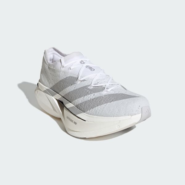 Shop adidas Adizero Prime X3 Strung 跑鞋 白灰/灰色/Dash灰配色 KH8884