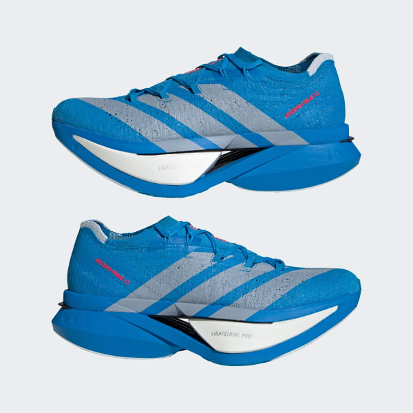 Sizing Adidas Adizero Prime X3 STRUNG 跑鞋 太陽藍/銀金屬/清晰紅 JQ0615