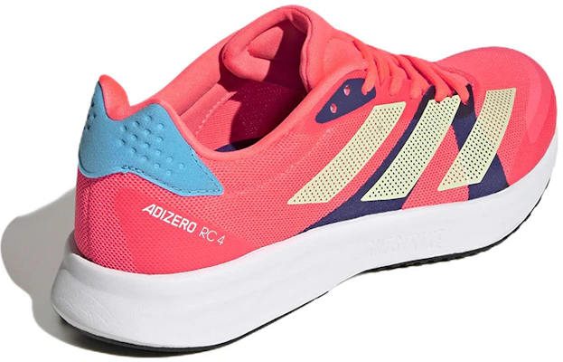 adidas Adizero RC 4 耐磨減震 低筒 跑步鞋 男款 粉紅 Shop adidas Adizero RC 4 耐磨減震 低筒 跑步鞋 男款 粉紅