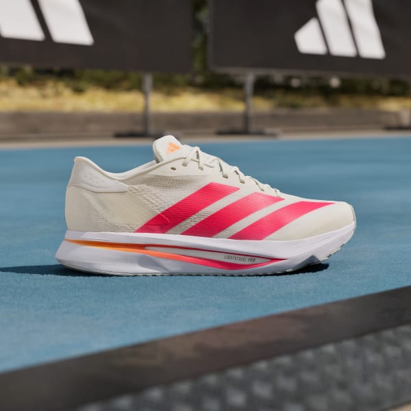 Shop Adidas Adizero SL 2 Running Shoes Off White/Pure Orange/Lucid Red JQ3130