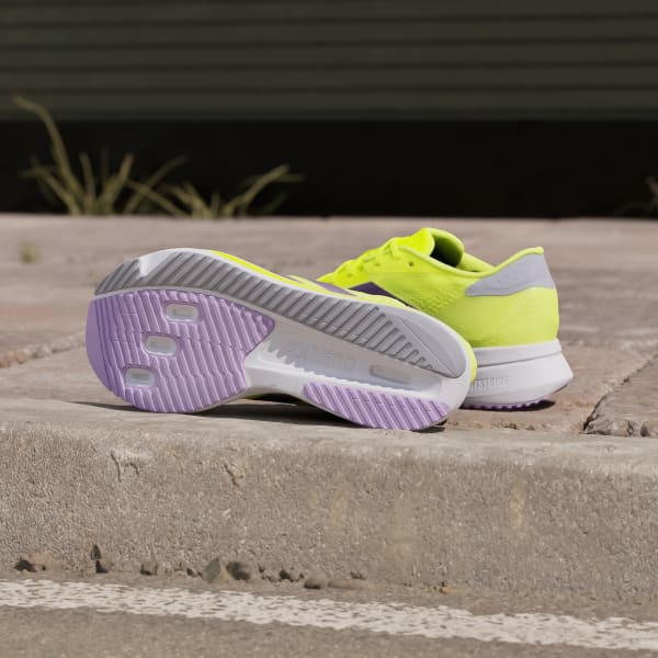 Shop adidas Adizero SL 2 跑鞋 荧光黃/極光梅紫/粉梅 JQ3128