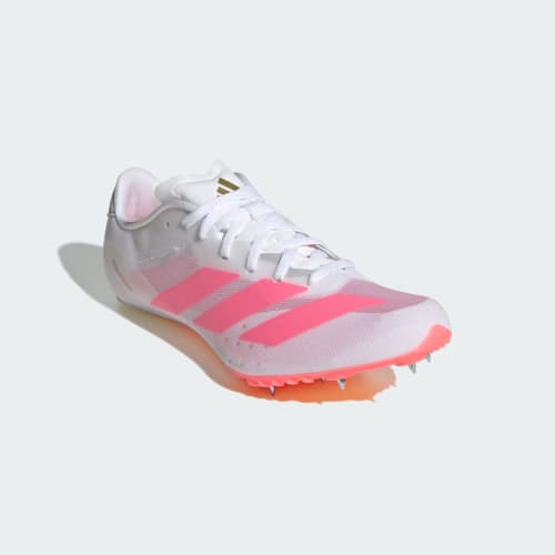 Shop adidas Adizero Sprintstar 短跑鞋 白色/亮橘/金色 KI8378