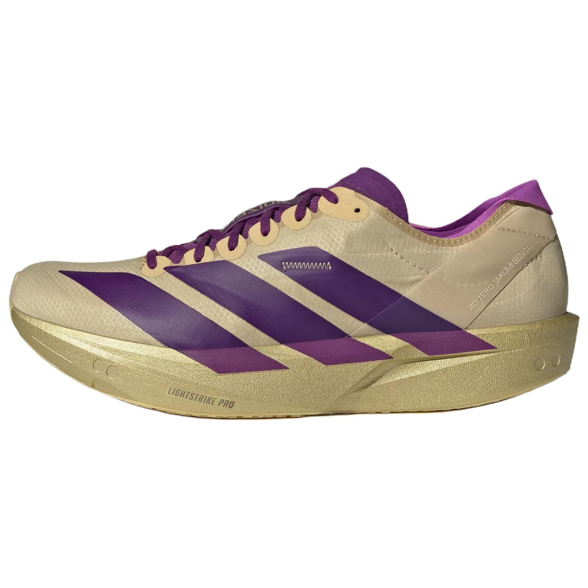 adidas Adizero Takumi Sen 11 Racing Shoes Light Gold - Lightweight & Pro Grip JR7417