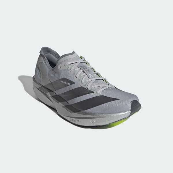Shop Adidas Adizero Takumi Sen 11 Sepatu Lari Silver Metallic/Iron Metallic/Lucid Lemon JQ2814