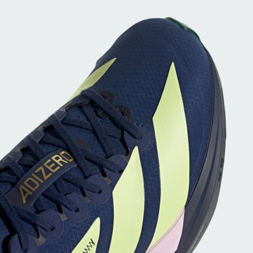 Sizing adidas Adizero Takumi Sen 11 Shoes Dark Blue/Yellow Tint/Clear Pink KH8899
