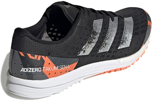 adidas Adizero Takumi Sen 6 低幫 跑步鞋 男款 黑橙灰 Shop adidas Adizero Takumi Sen 6 低幫 跑步鞋 男款 黑橙灰