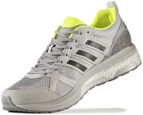 阿迪达斯 Adizero Tempo 9 灰色荧光黄跑鞋 BA8237 Lookbook 阿迪达斯 Adizero Tempo 9 灰色荧光黄跑鞋 BA8237