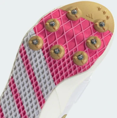 adidas Adizero TJ/PV 三項跳/撐竿跳鞋 白色/黑色/金屬金 KJ9542 1