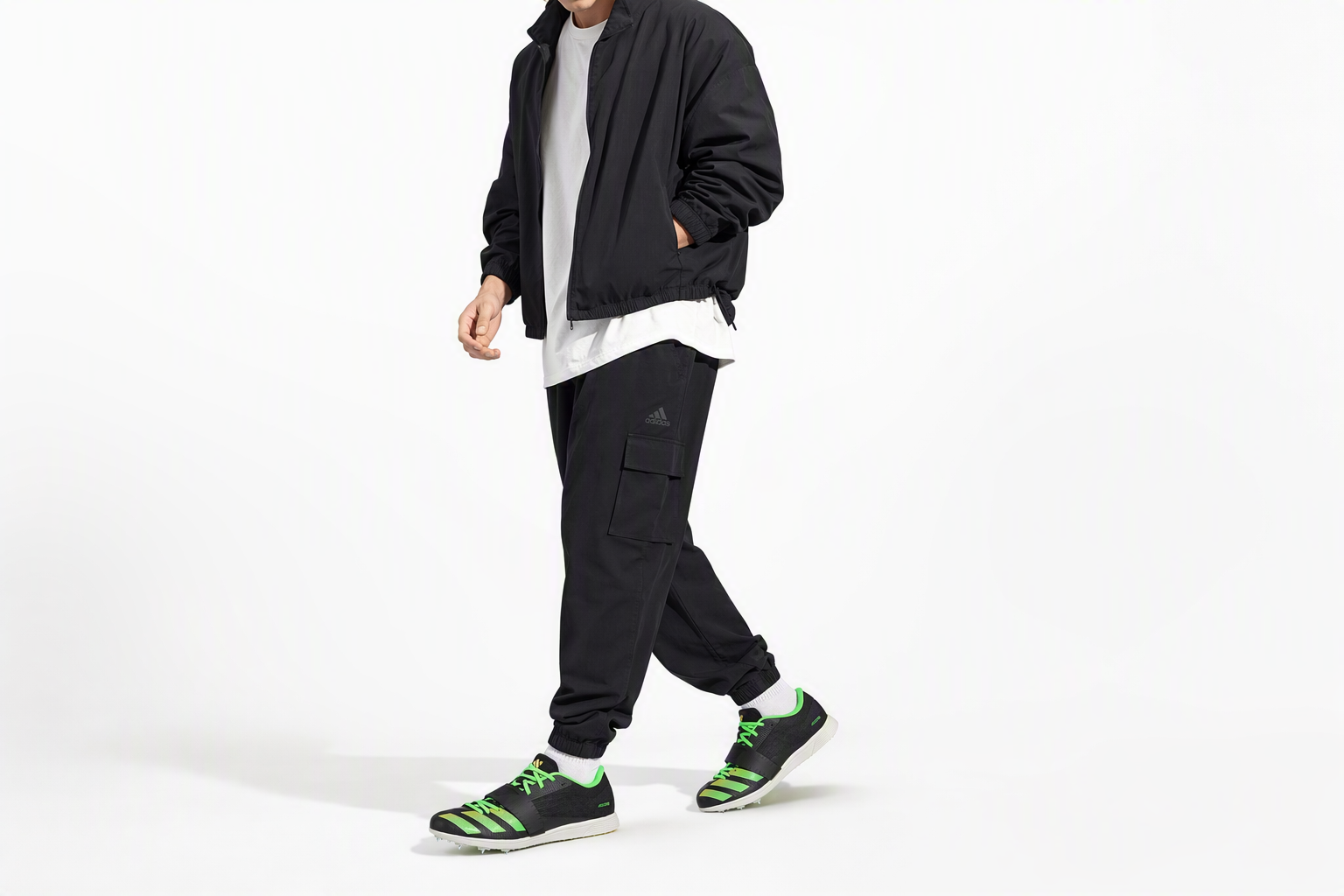 Order 阿迪达斯 Adizero 跳远撑杆跳鞋 '黑绿' GY8398