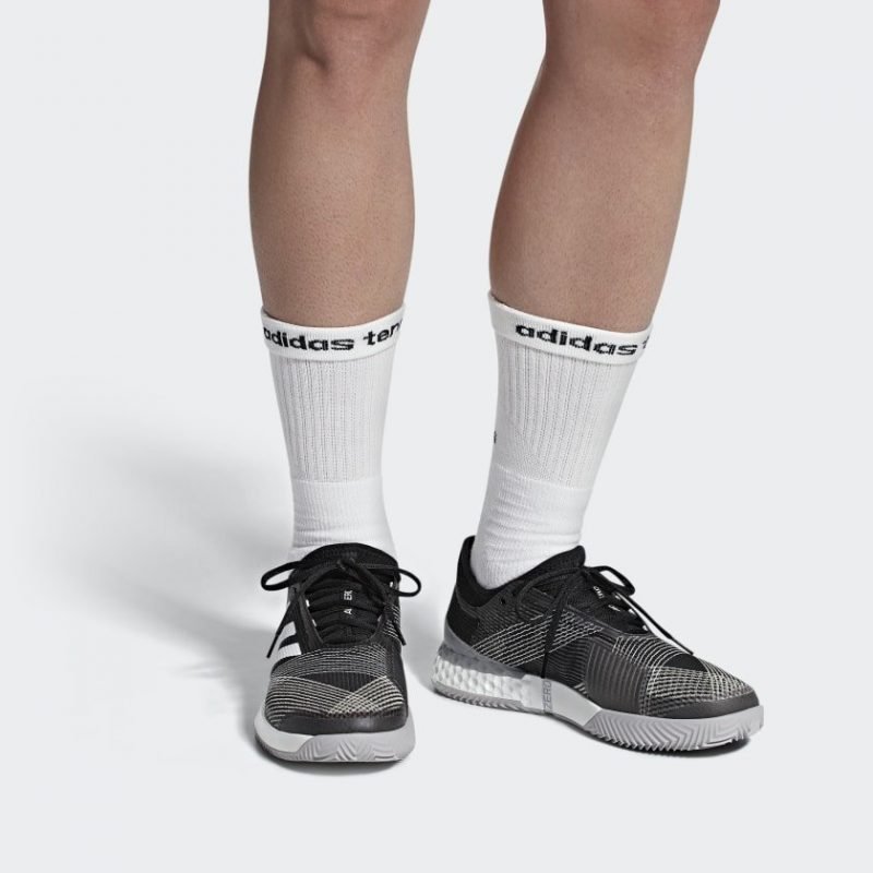 Sizing 愛迪達 adizero Ubersonic 3.0 舒適透氣 低幫運動網球鞋 黑白色