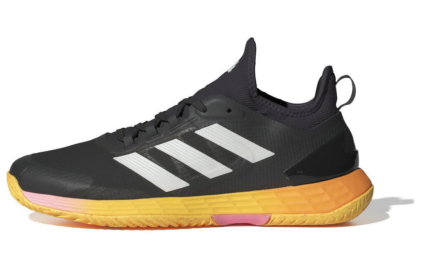 adidas Adizero Ubersonic 4.1 Tennis Shoes Black White Yellow IF0446