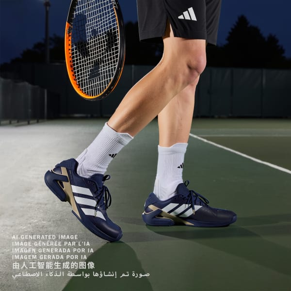 Shop adidas Adizero Ubersonic 5 Biru Tua/Putih/Cyber Metallic KI8418
