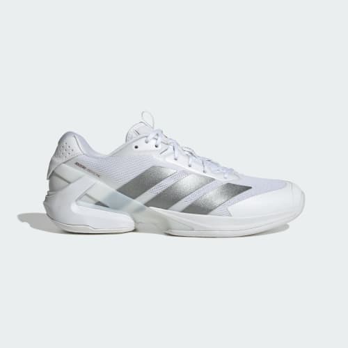 adidas Adizero Ubersonic 5 Tennis Shoes Cloud White/Tech Grey Metallic/Maroon KK4409