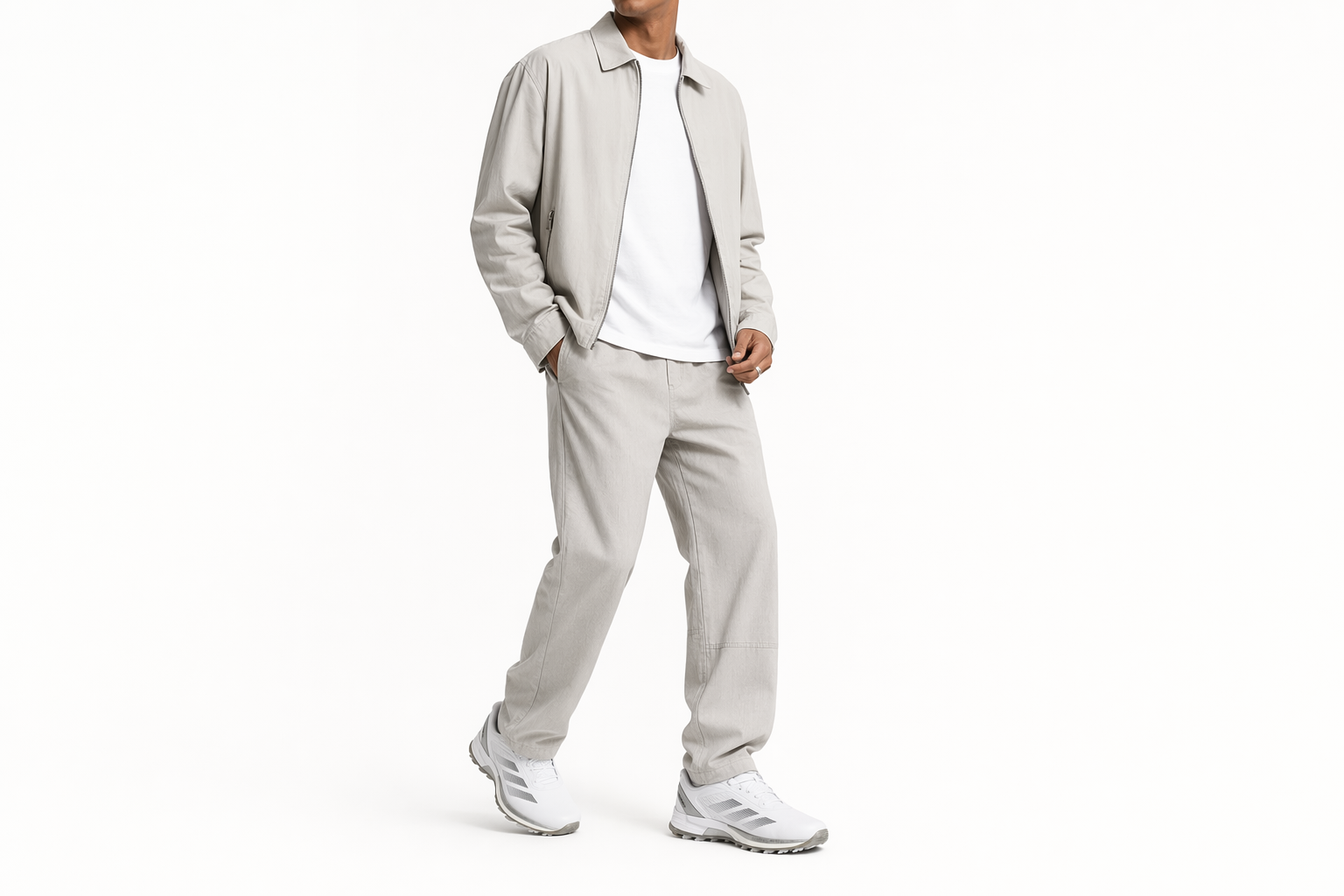 Order Adidas Adizero ZG Lo BOA 無釘高爾夫鞋 雲白/鐵灰/銀金屬配色 JS1766