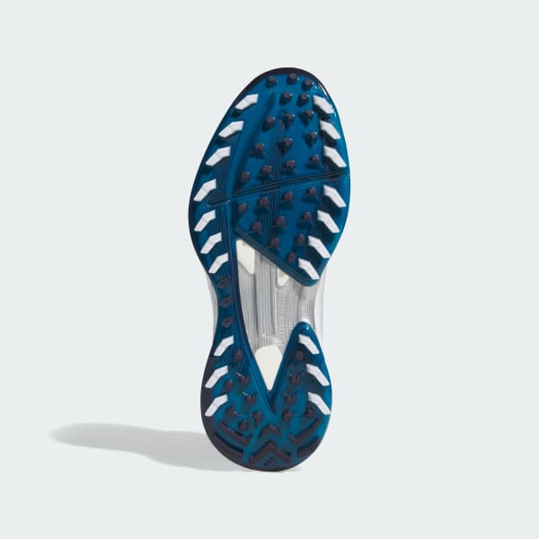 Shop 阿迪达斯 Adizero ZG Lo BOA 无钉高尔夫鞋 云白/夜靛蓝/银金属 JS1767