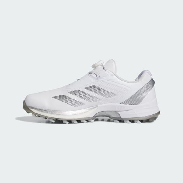 Sizing Adidas Adizero ZG Lo BOA 無釘高爾夫鞋 雲白/鐵灰/銀金屬配色 JS1766