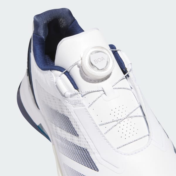 Cheap 阿迪达斯 Adizero ZG Lo BOA 无钉高尔夫鞋 云白/夜靛蓝/银金属 JS1767